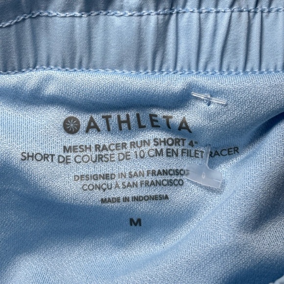 Athleta - Light Blue Women's Printed Mesh Racer Run Short in Size M - Picture 9 of 9